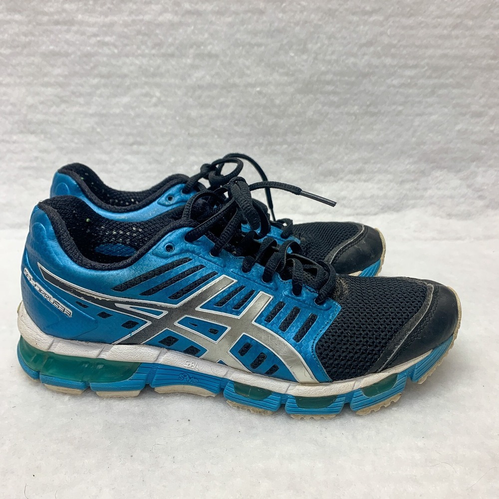 Asics Shoes Womens 8‎ Blue Black Silver Sneakers Gel Cirrus 33 T285N Run Hike
